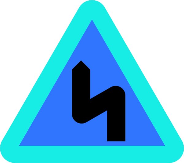 Turn Road Sign Vector Clip Art Clipart - Sign (600x533)