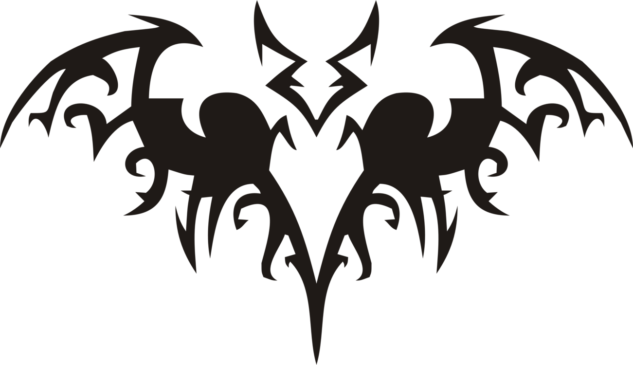 Tattoo Artist Bat Body Art - Tribal Bat Tattoo (1301x750)