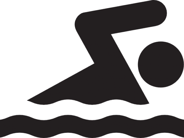 Swimmer Black And White Clipart (640x480)