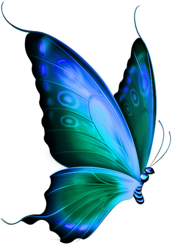 Фото, Автор Svetlera На Яндекс - Blue Butterfly Transparent (566x800)