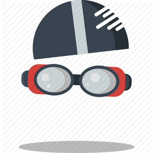 Swimming Clipart Goggles Swimming Computer Icons - Swimming Cap And Goggles Cartoon (512x512)