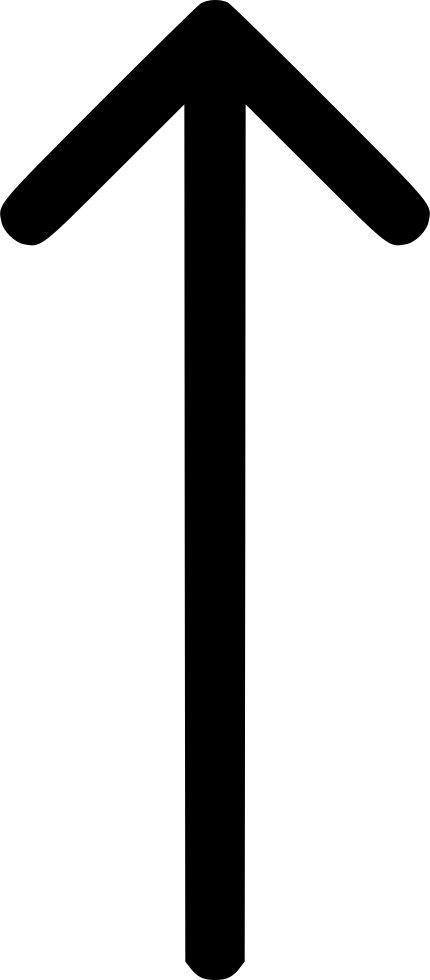 Straight Face Clip Art Black And White - Straight Arrow Png (430x980)