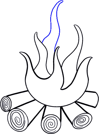 How To Draw A Fire In A Few Easy Steps - Drawing (678x600)