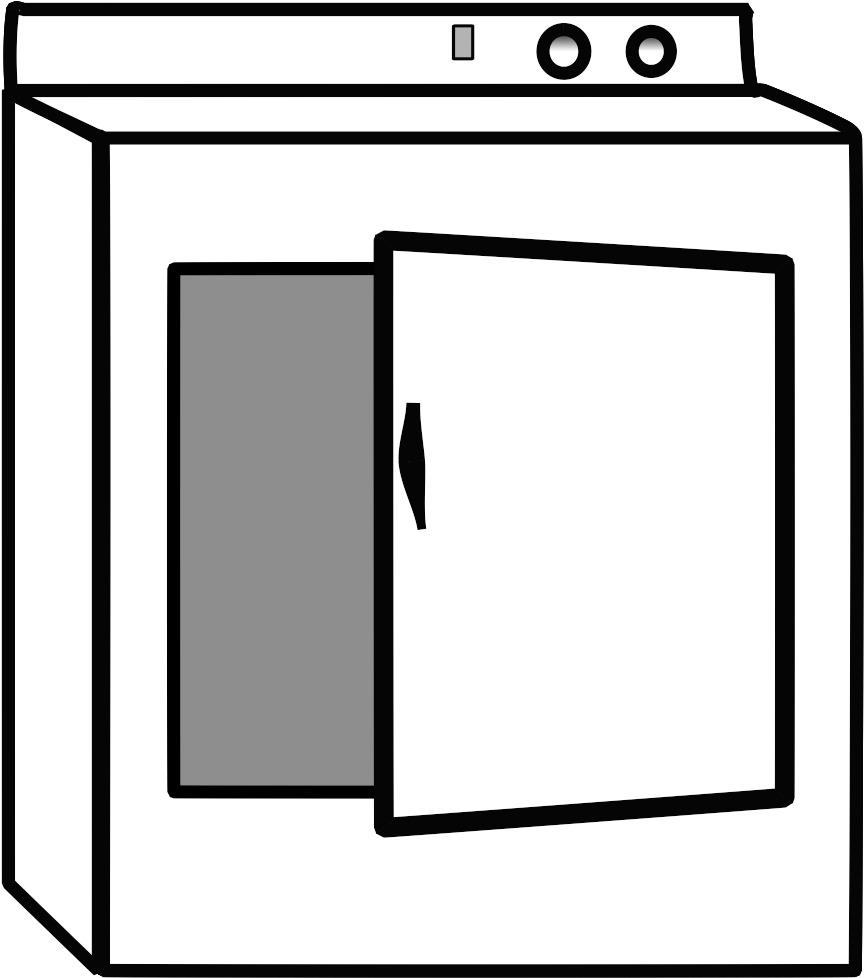 Door Background Pencil And In Color - Clothes Dryer Png Clipart (1440x1080)