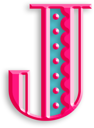 Letter { J } Is For Judy, Hay That's Me - Alfabeto Pastelero Png (425x506)