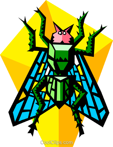 Stylized Fly Royalty Free Vector Clip Art Illustration - Illustration (368x480)