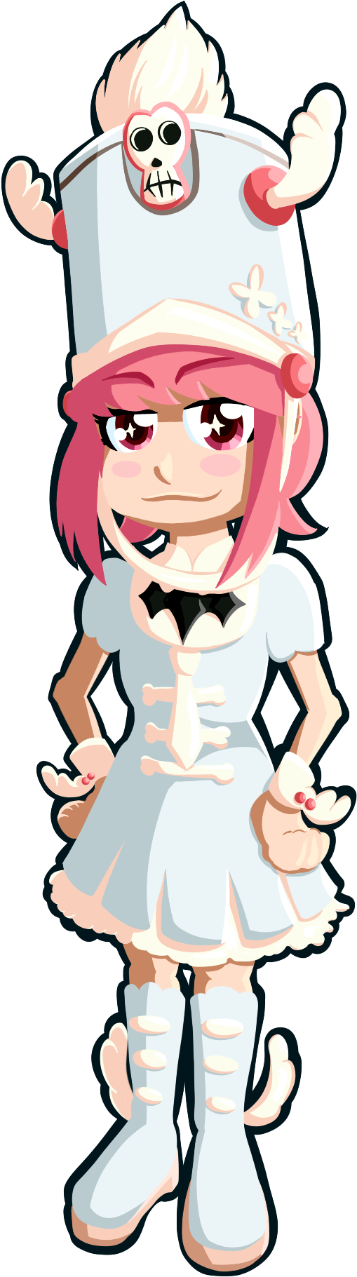 Clothing White Face Facial Expression Pink Nose Product - Nonon Jakuzure (781x1898)