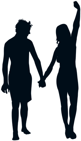 People Walking Vector Png Vector Freeuse - Silhouette (512x512)