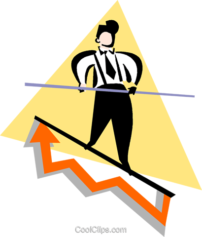 Businessman Walking On A Tightrope Royalty Free Vector - Mapa Conceptual De Administracion De Riesgos (410x480)