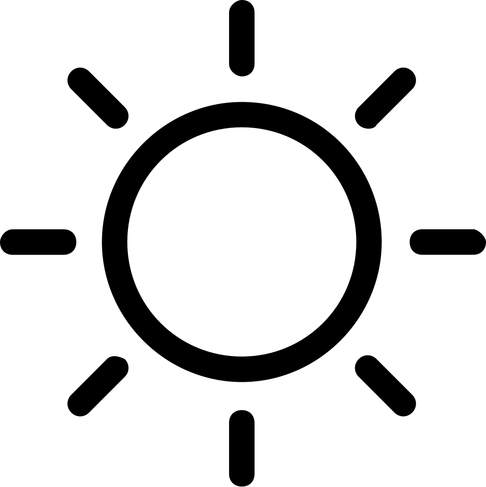 Weather Stroke Symbol Svg Png Icon Free - Sunny Symbol (980x981)
