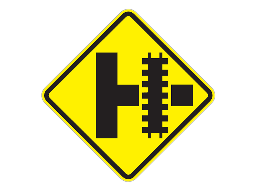 Railroad Signs Clipart Rail Transport Level Crossing - Railroad Crossing Sign (860x645)