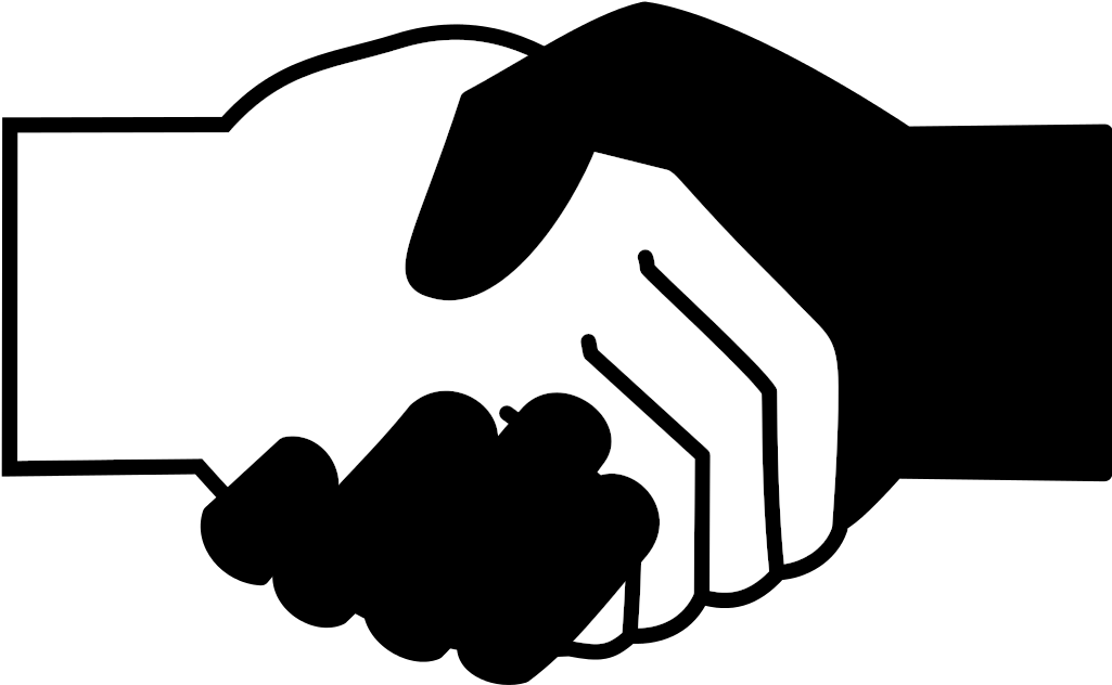 Handshake Icon Black And White - Handshake Icon (1024x1024)