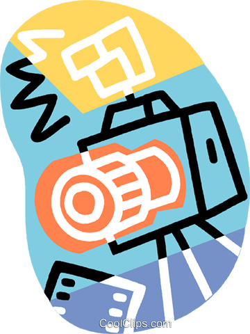 35 Mm Camera With Flash Royalty Free Vector Clip Art - Child (360x480)