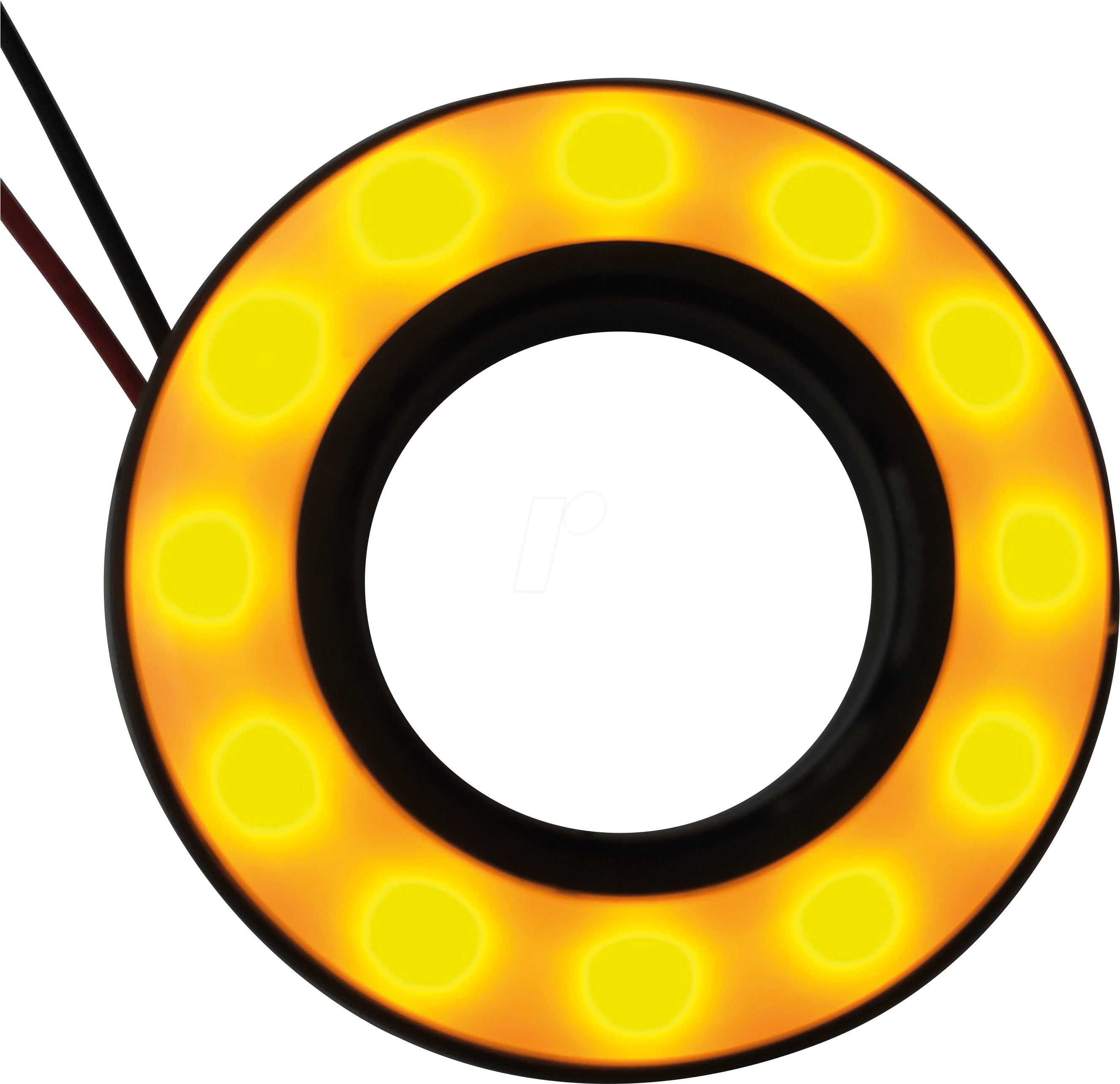 Halo-led, Ø16/35,5 Mm, Yellow, Black, Frosted - Circle (2656x2584)