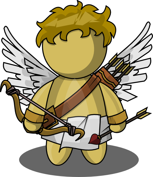 Cupid Clipart Public Domain - Cupid's Bow Greek Mythology (519x601)