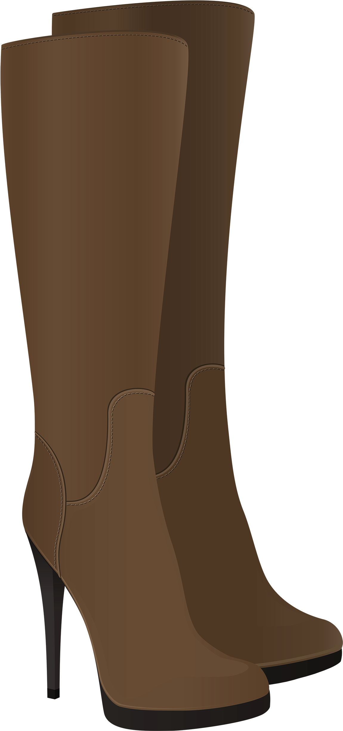 Female Brown Boots Png Clipart - Clothing (1310x2500)