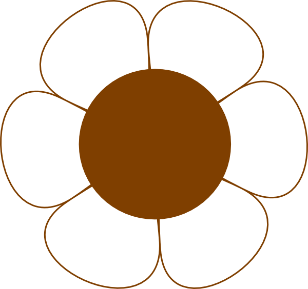 Brown Flower Clipart (600x564)