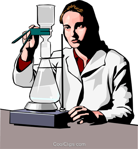 Medical Professional Royalty Free Vector Clip Art Illustration - Chemists (445x480)