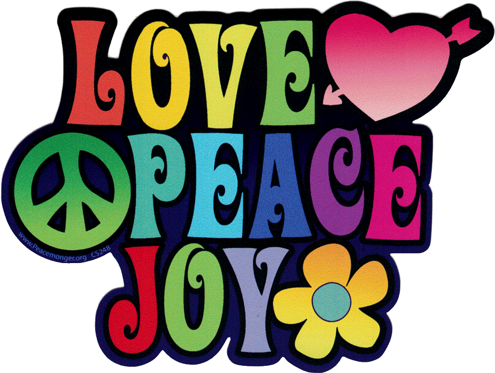 Hippie Social Justice Free On Dumielauxepices Net - Love Peace Joy Png (1000x748)