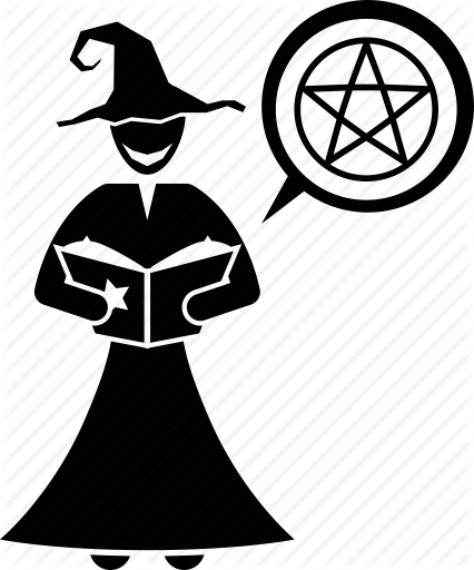 Drawing Huge Freebie Download For Powerpoint - Black Magic Clip Art (426x512)