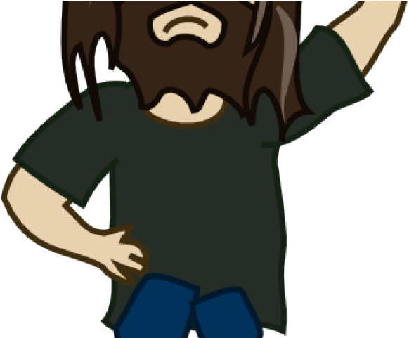 Metal Fan Cliparts - Cartoon Guy Long Hair (640x480)