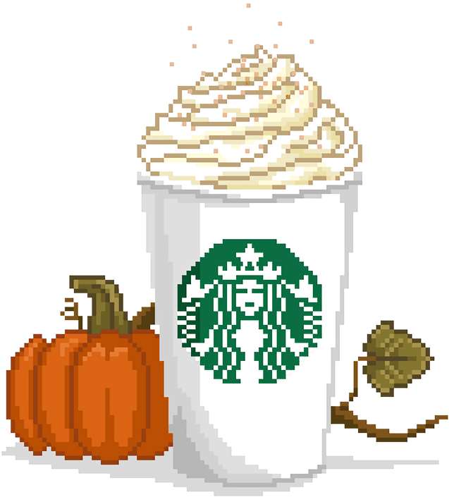 Starbucks Pumpkin Spice Latte Png Clip Black And White - Pumpkin Spice Latte Png (637x705)