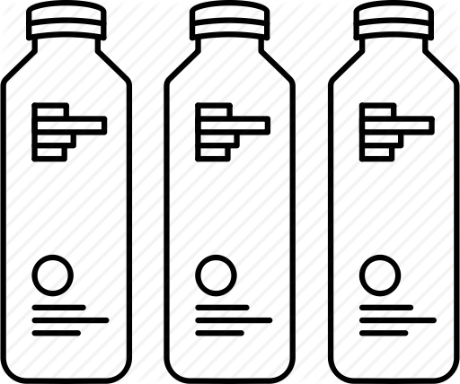 Juice Bottle Outline Clipart Juice Detoxification Smoothie - Juice Bottle Outline (512x428)