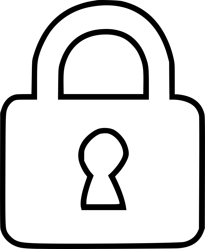 Lock Svg Png Icon - Lock Picture Drawing (804x980)