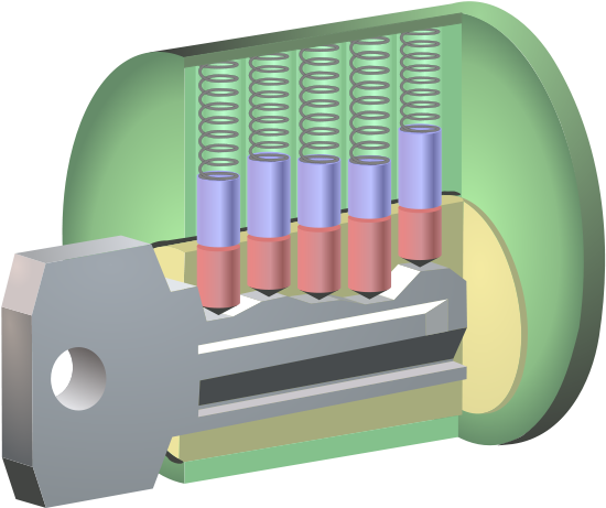 Clip Art Royalty Free Stock Clip Lock Tension - Lock Inside (600x500)