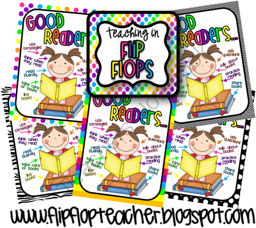 Free Good Readers From Teaching In Flip Flops On Teachersnotebook - Girl Reading (550x490)