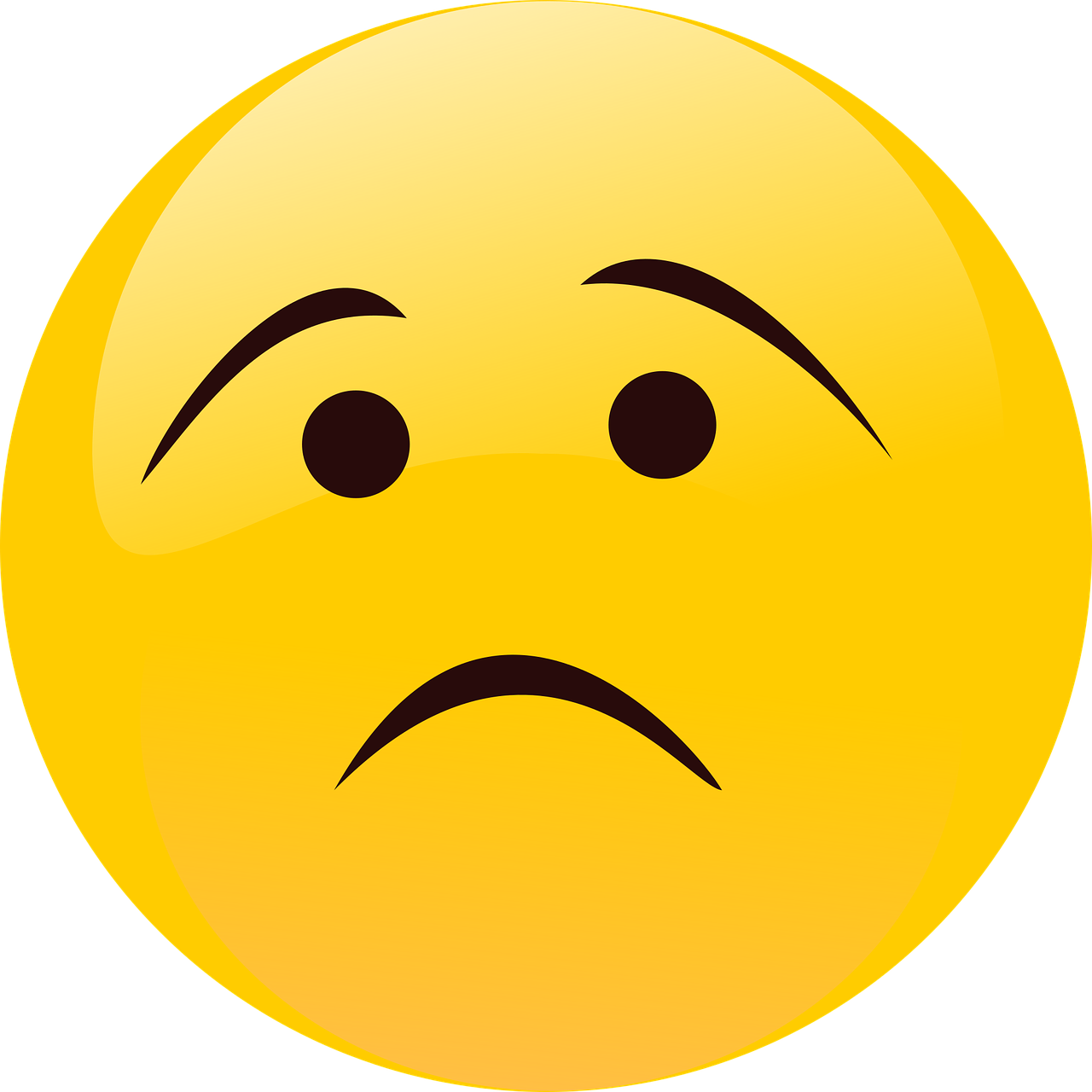 Sad Face Regrets - Winking Emoji (1280x1280)