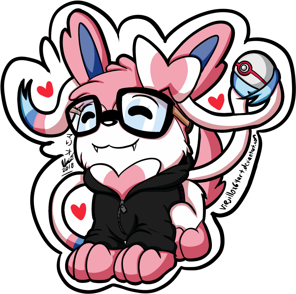 Sylveon Sticker A Small Commission I Made For A Friend, - Cartoon (1000x1000)