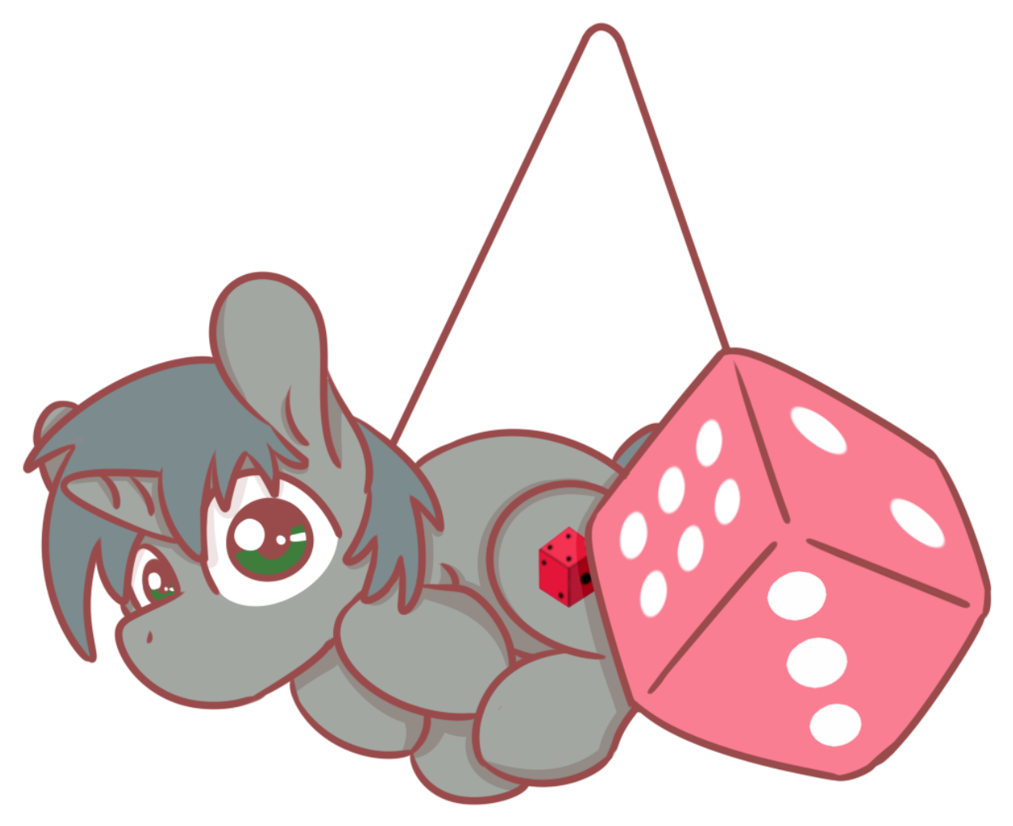 Sugar Morning, Chibi, Cute, Dice, Fuzzy Dice, Hanging, - Cartoon (1024x1024)
