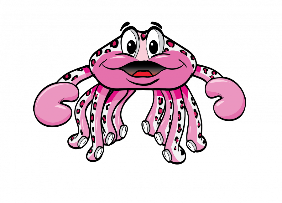 Leopotocrab Was Hanging From A Tall, Smooth Rock With - Leopotocrab Was Hanging From A Tall, Smooth Rock With (900x649)