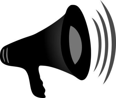 Loudspeaker Microphone Sound Drawing Megaphone - Megaphone Png (402x340)