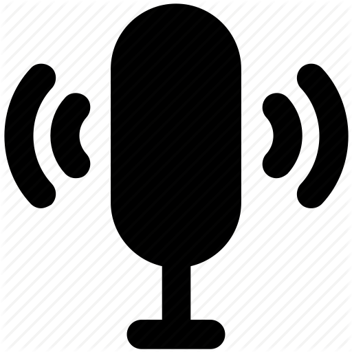 Mic Clipart Microphone Speaker - Microphone Waves Png (512x512)