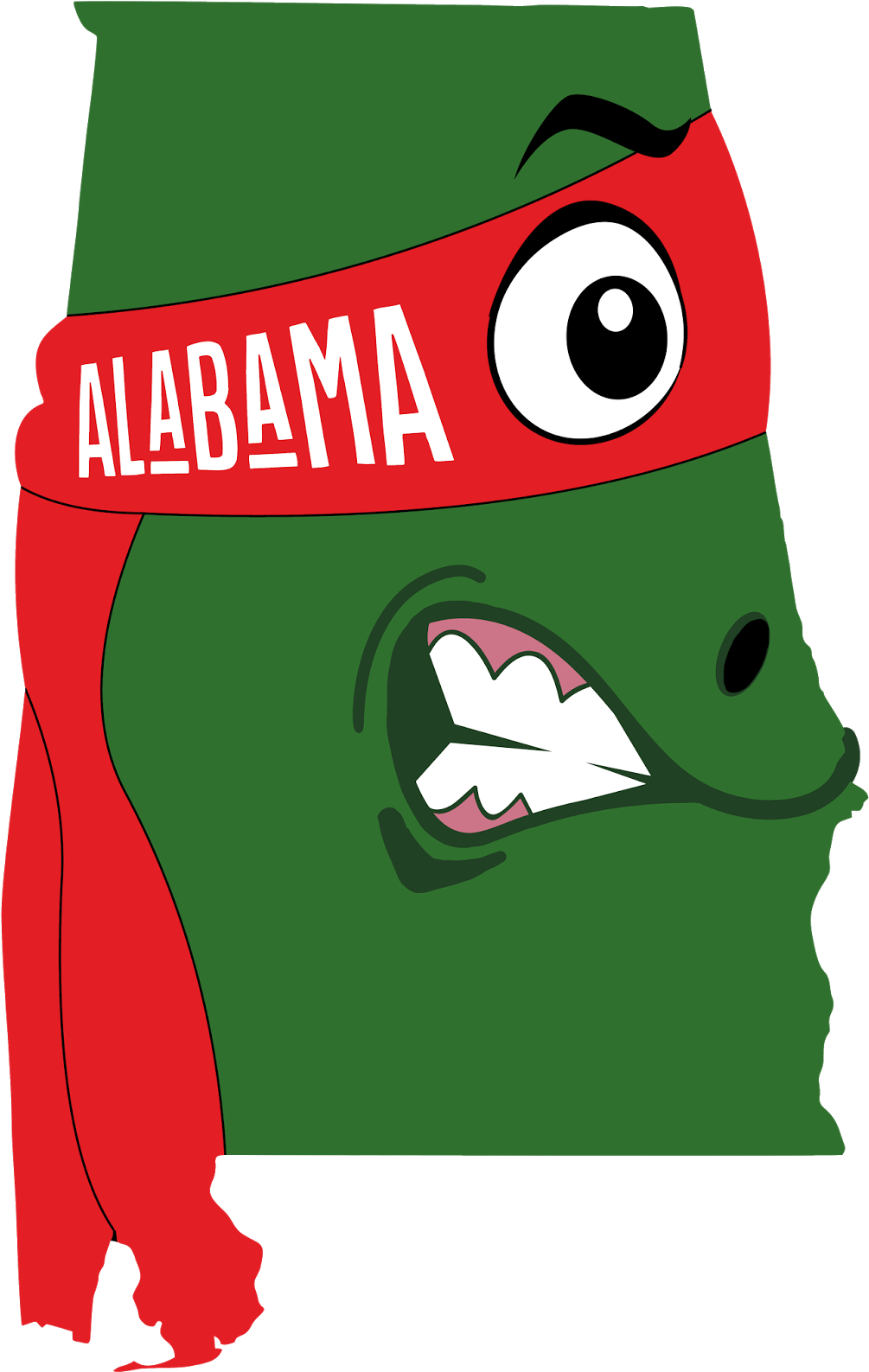 A Funny Outline Map Of Alabama - State Of Alabama (1334x1600)