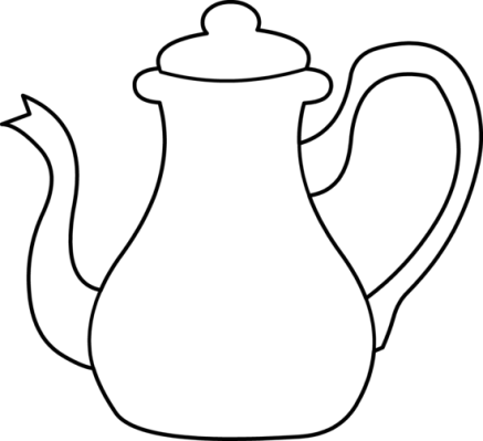 Teapot Clipart Black And White - Teapot Clipart Black And White (437x399)