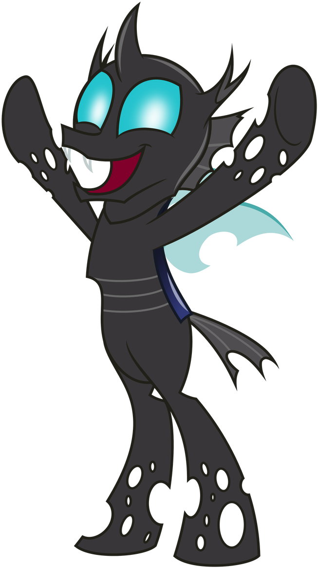 Changeling - Mlp Happy Changeling (674x1186)