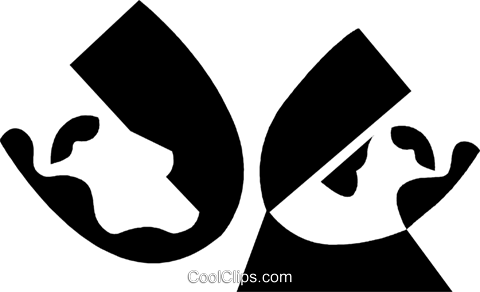 Masks Clipart Comedy Drama - Clip Art (480x292)