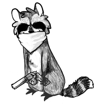 Banner Free Stock Raccoon By Sexifish On - Raccoon Bandit (394x407)