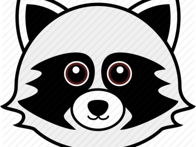 Racoon Clipart Animal Head - Draw A Cartoon Raccoon (640x480)