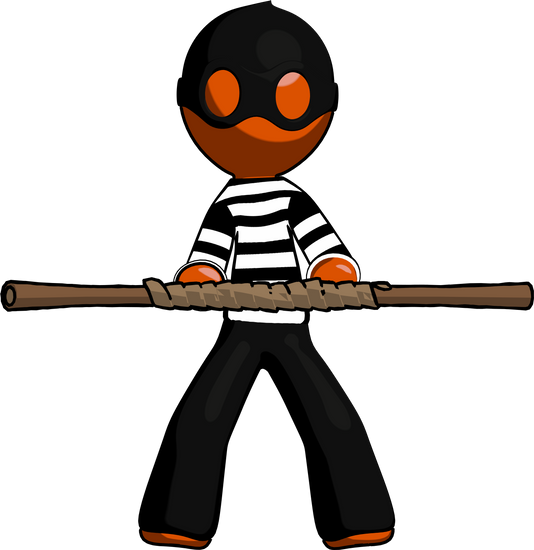 Thief With Wooden Staff - Stock Photography (534x550)