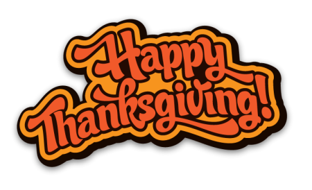 Happy Thanksgiving - Happy Thanksgiving Text Png (450x274)