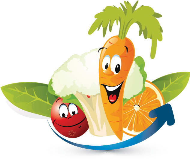 Design Free Logo Fruits - Animation Fruits And Vegetables (734x634)