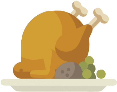 Happy Thanksgiving - Chicken (500x383)