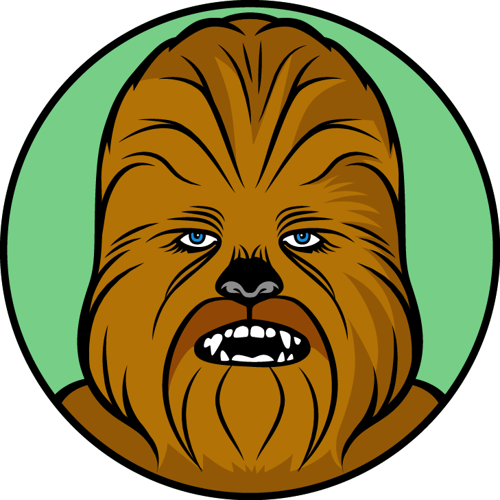First Base - Star Wars Chewbacca Vector (729x729)