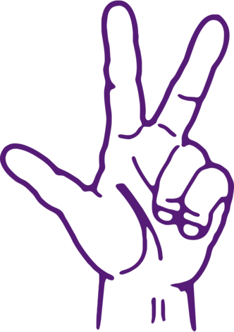 Peace Clipart Hand Counting - Hand Mit Drei Fingern (332x470)