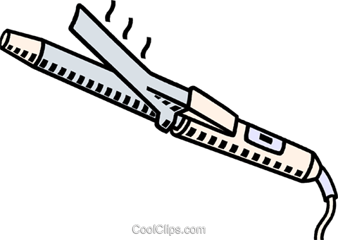 Electric Curling Iron Royalty Free Vector Clip Art - Curling Iron Clip Art Transparent Background (480x340)