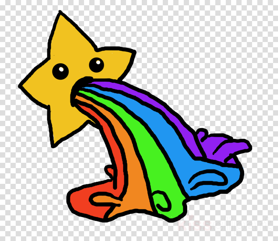 Star Vomiting Clipart Vomiting Rainbow Puke Clip Art - Star Rainbow Emoji (900x780)